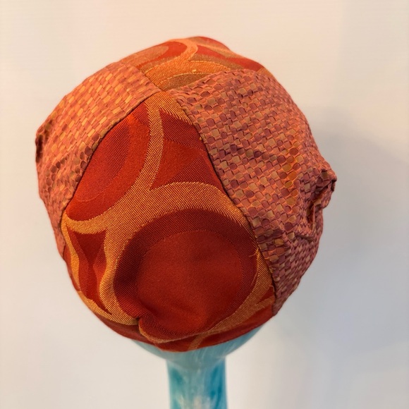 Red & Orange Textured 'Poor Boy' Fully Lined Cap - Picture 3 of 6